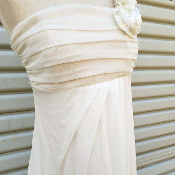 White Vintage Flower/Wedding Chiffon Dress - Picture 2 of 4